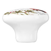 modern winterbos kardinaal keramische knop (Zijkant)