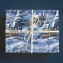 Modern Winterdorp Witte Kerstmis