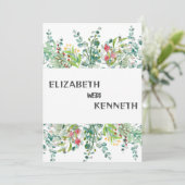 Modern wit 4 grid foto's bruiloft kaart (Staand voorkant)