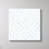 Modern wit blauw dambord patroon canvas afdruk (Voorkant)