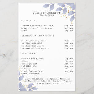 Modern Wit Blauwe Bladig Flyer