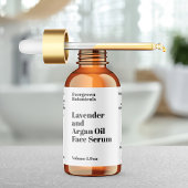 Modern wit cosmetica druppelflesje label