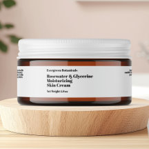 Modern wit cosmetica potje label 1 x 7,25