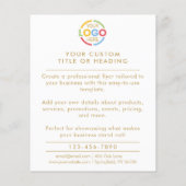Modern Wit en Goud Business Logo Promotional Flyer (Achterkant)