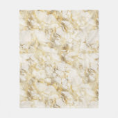 Modern wit en gouden marmer fleece deken (Voorkant)