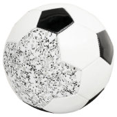 Modern wit en grijs terrazzo patroon voetbal (Drie kwart)