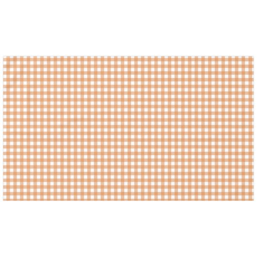 Modern wit en Sinaasappel Gingham Plaid Tafelkleed (Voorkant (Horizontaal))
