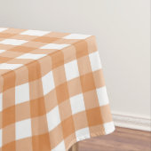 Modern wit en Sinaasappel Gingham Plaid Tafelkleed (Voorbeeld)