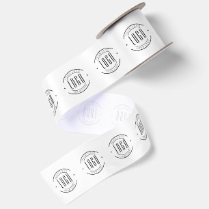 Modern wit en zwart eenvoudig voeg uw logo toe lint