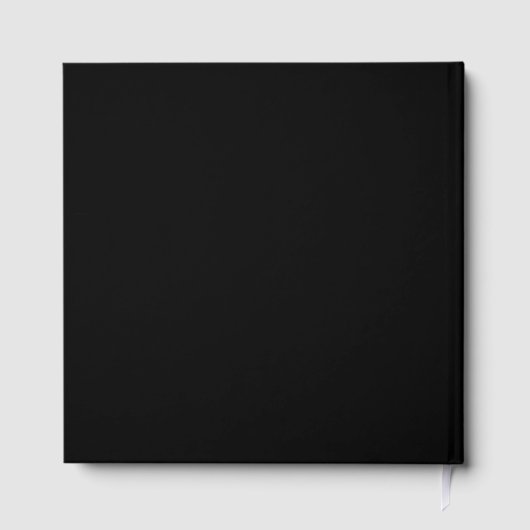 Modern Wit en Zwart Formele Minimale Bruiloft Gastenboek (Achterkant)