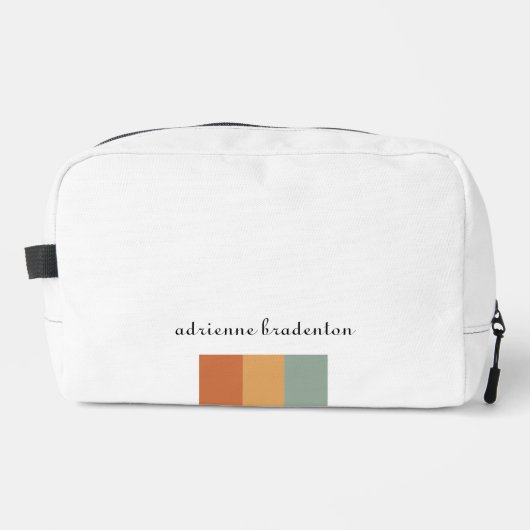 Modern Wit & Esthetisch Klein Retro Kleurenblok Toilettasje (Voorkant)