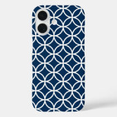 Modern wit geometrisch patroon Case-Mate iPhone case (Achterkant)