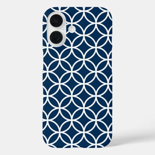 Modern wit geometrisch patroon Case-Mate iPhone case (Achterkant)
