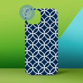 Modern wit geometrisch patroon Case-Mate iPhone case