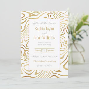 Modern wit goud marmer Abstract