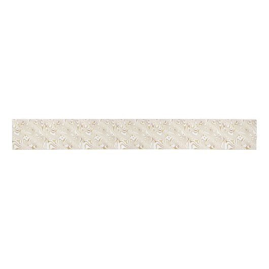Modern wit goud marmer Abstract Grosgrain Lint (Voorkant)
