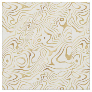 Modern wit goud marmer Abstract Stof
