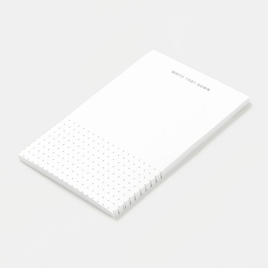 Modern wit grijs gestippelde post-it notities post-it® notes (Schuin)