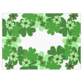 Modern wit, groen, rood, insect en klaver tafelkleed (Voorkant (Horizontaal))