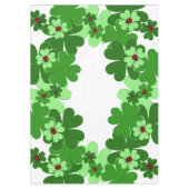 Modern wit, groen, rood, insect en klaver tafelkleed (Voorkant)