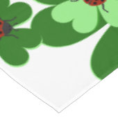Modern wit, groen, rood, insect en klaver tafelkleed (Gekanteld)