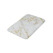 Modern wit marmer en gouden glitter badmat (Gekanteld)