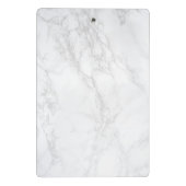 Modern wit marmer met roze blok gepersonaliseerd mini klembord (Achterkant)