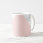 Modern wit marmer met roze Mok (Voorkant rechts)