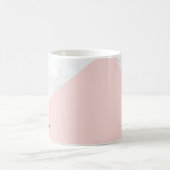 Modern wit marmer met roze Mok (Center)