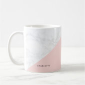 Modern wit marmer met roze Mok (Links)