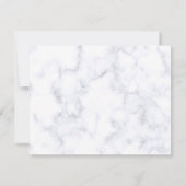 Modern Wit Marmer Zwart Abstract Kaart (Achterkant)
