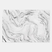 Modern wit marmerpatroon inpakpapier vel (Voorkant 2)
