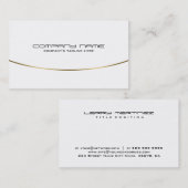 Modern wit met gouden accenten visitekaartje (Voorkant / Achterkant)