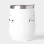 Modern wit minimalistisch script bruiloft cadeau (Links)