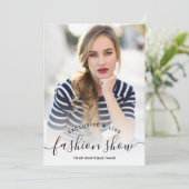 Modern wit minimalistisch show van de mode van man kaart (Staand voorkant)