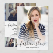 Modern wit minimalistisch show van de mode van man kaart (Voorkant / Achterkant)