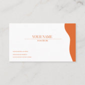 modern wit oranje visitekaartje (Achterkant)