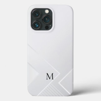 Modern Wit Patroon iPhone 13 Pro Hoesje