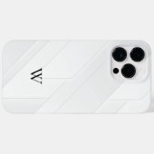 Modern Wit Patroon Case-Mate iPhone Case (Achterkant (horizontaal))