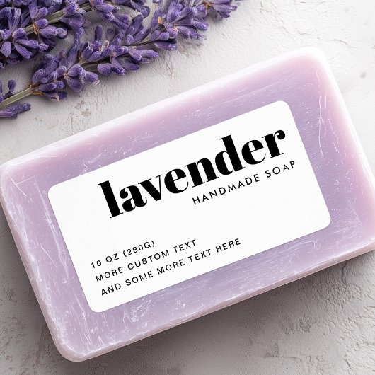 Modern wit product etiket