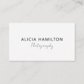 Modern | Wit | QR-code & Logo | Minimalistisch Visitekaartje (Achterkant)