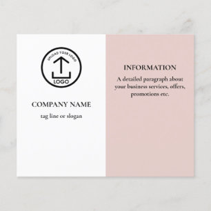 Modern Wit Roze Promotionele Zakelijke Logo Flyer