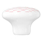 Modern wit roze vierkanten dambord keramische knop (Zijkant)