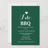 Modern wit script ik doe bbq verlovingsfeest kaart (Voorkant)