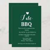 Modern wit script ik doe bbq verlovingsfeest kaart (Voorkant / Achterkant)