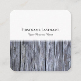 Modern wit strepen grijs hout interieur design vierkante visitekaartje