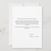 Modern Wit Verloving Aankondiging Kaart (Achterkant)