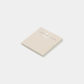 Modern Wit Wit Schreef Monogram Post-it® Notes (Schuin)