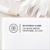 Modern Wit Zwart Logo Professioneel Merk Label (Insitu)