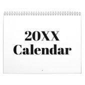 Modern wit zwart vet typografie maand 2024 kalender (Hoes)